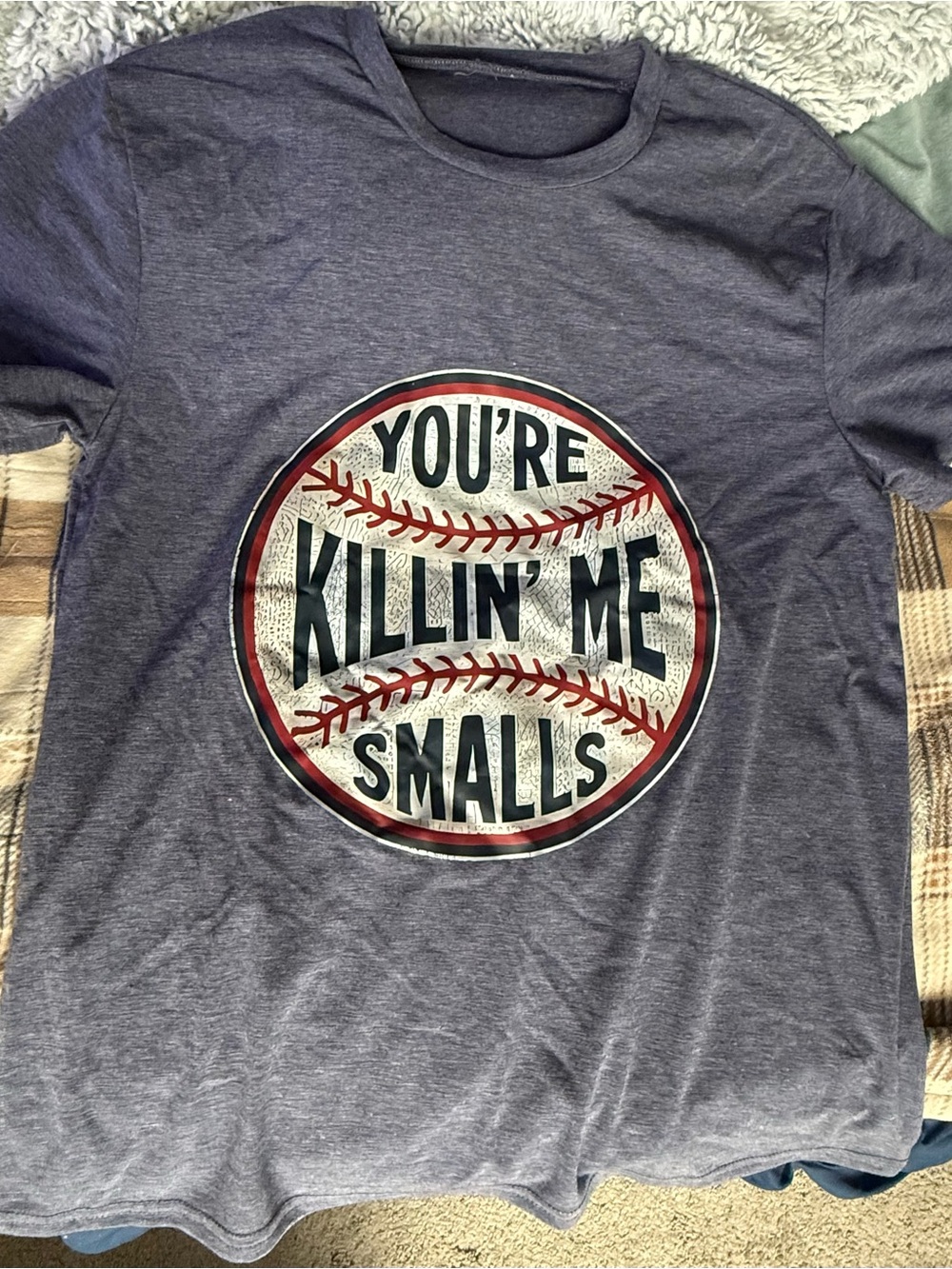 Woman’s Purple Graphic Tee - "You're Killin' Me Smalls"